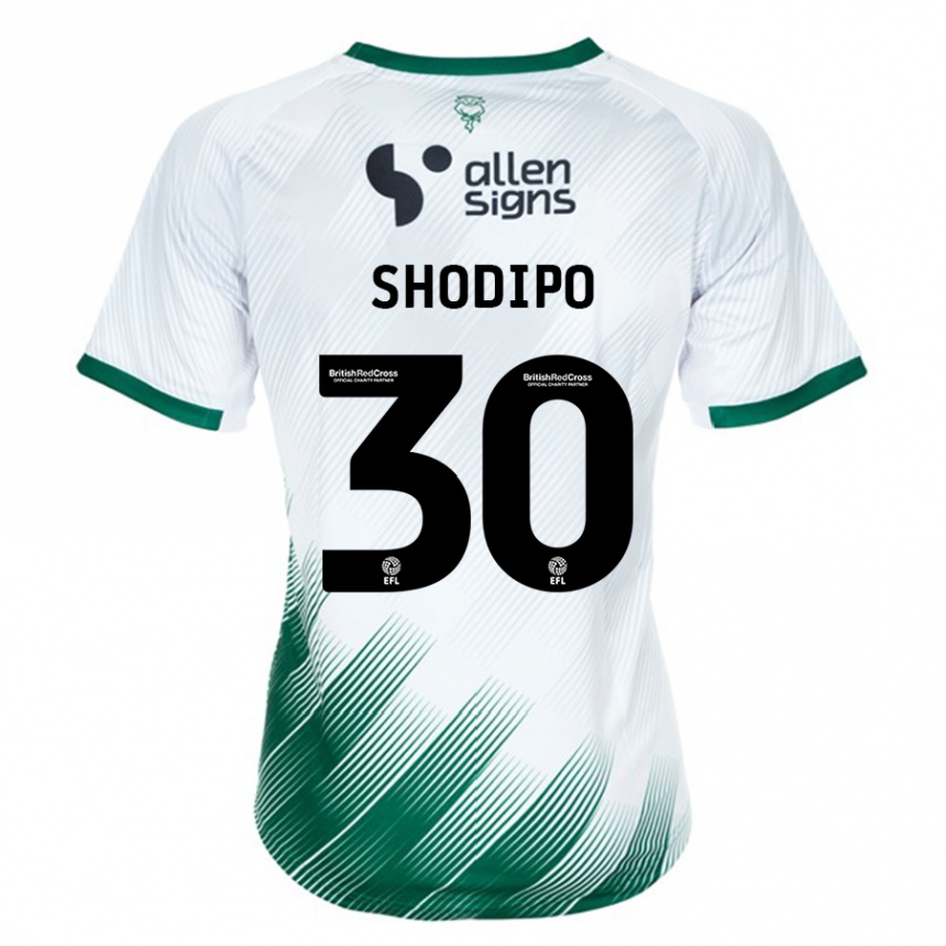 Men Football Olamide Shodipo #30 White Away Jersey 2023/24 T-Shirt