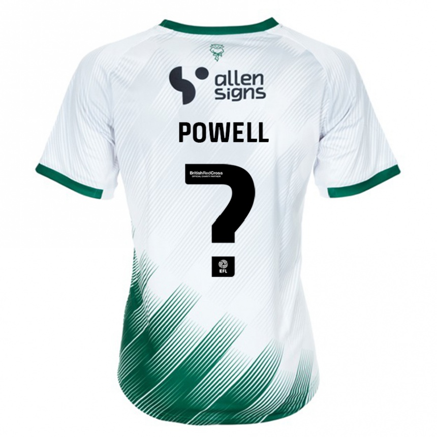 Men Football Darryl Powell #0 White Away Jersey 2023/24 T-Shirt