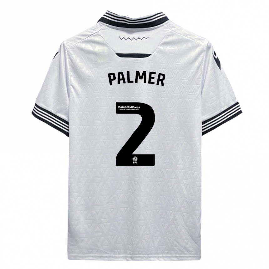 Men Football Liam Palmer #2 White Away Jersey 2023/24 T-Shirt