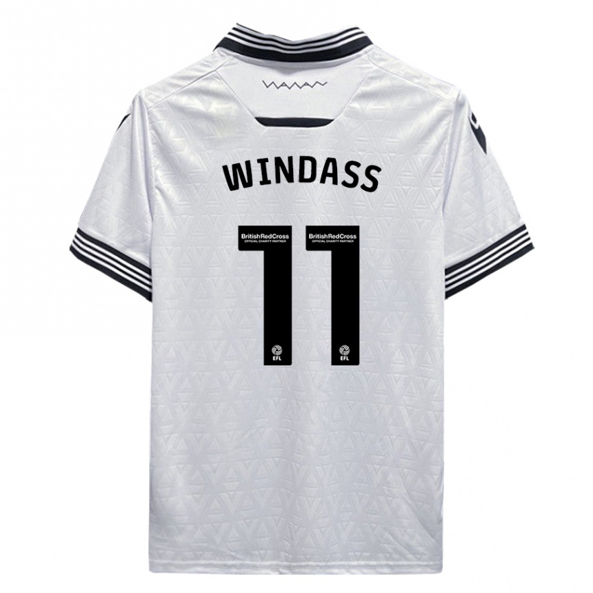 Men Football Josh Windass #11 White Away Jersey 2023/24 T-Shirt