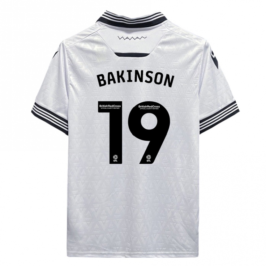 Men Football Tyreeq Bakinson #19 White Away Jersey 2023/24 T-Shirt