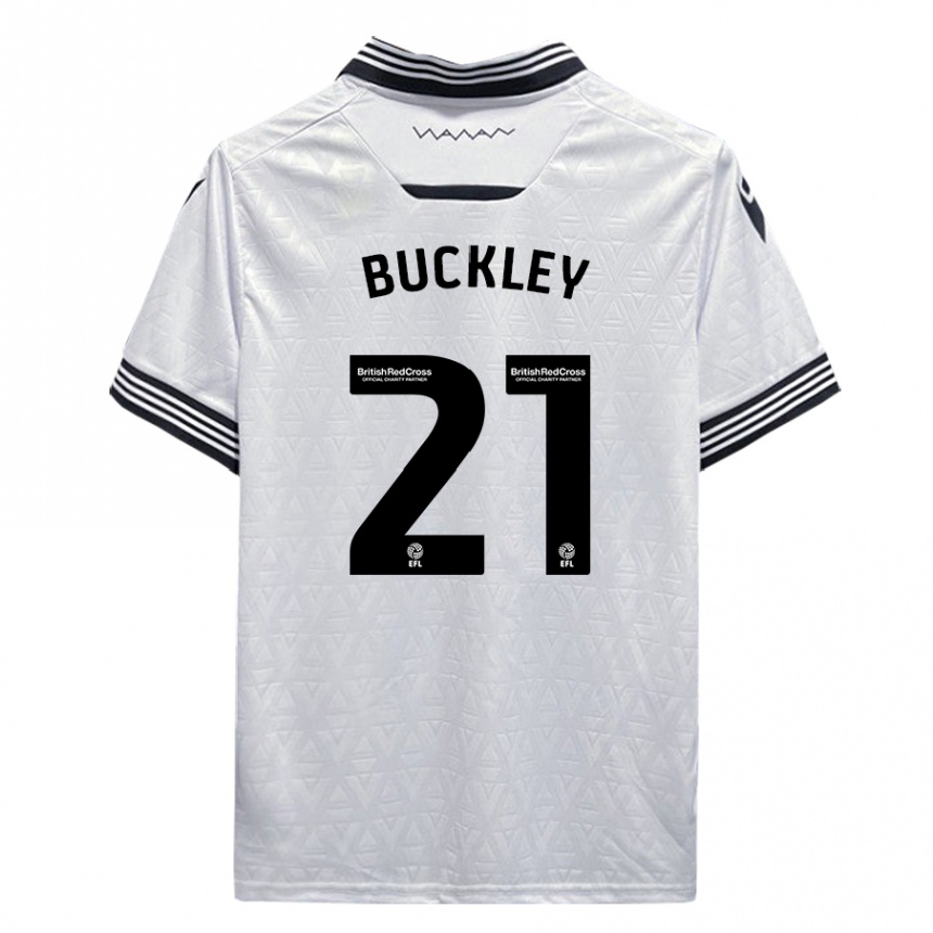 Men Football John Buckley #21 White Away Jersey 2023/24 T-Shirt