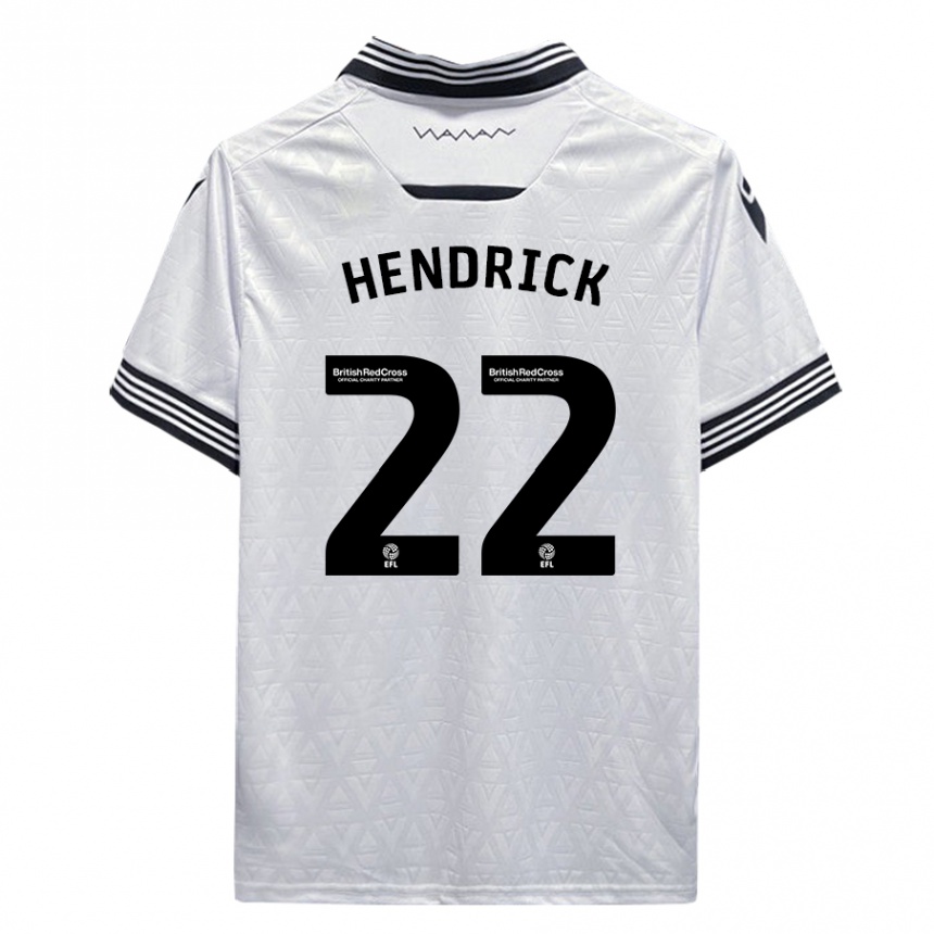 Men Football Jeff Hendrick #22 White Away Jersey 2023/24 T-Shirt