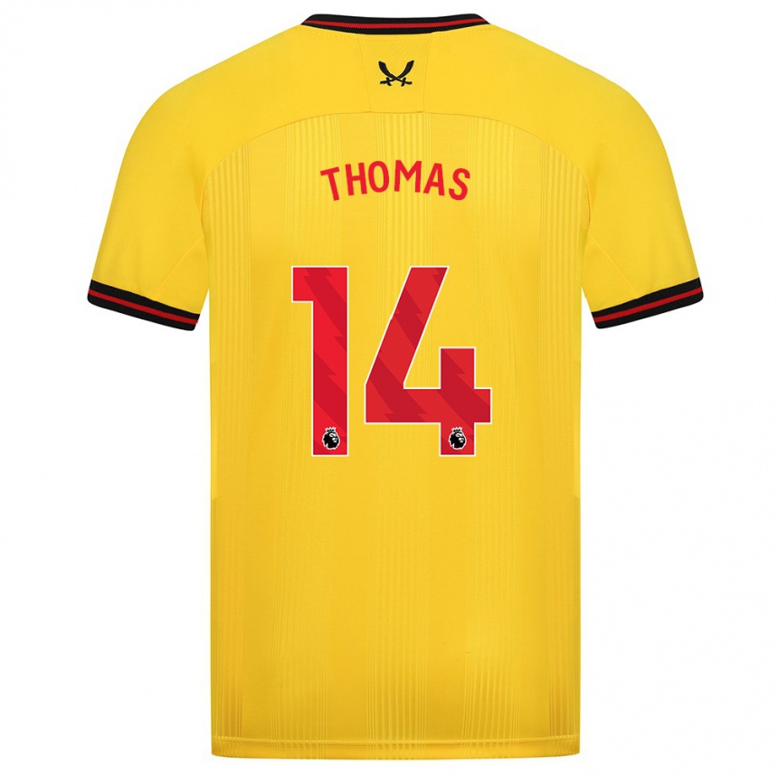 Men Football Luke Thomas #14 Yellow Away Jersey 2023/24 T-Shirt