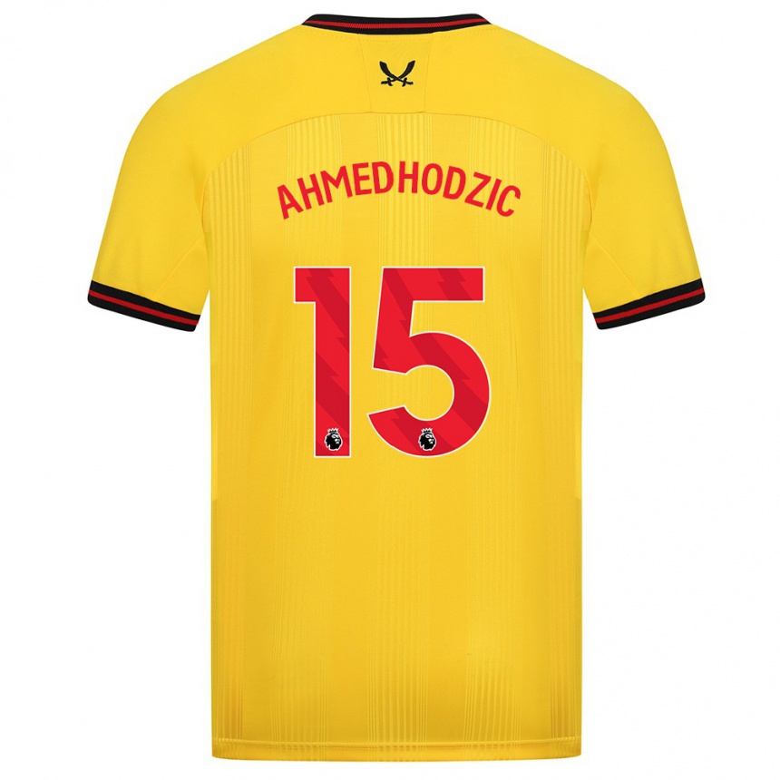 Men Football Anel Ahmedhodzic #15 Yellow Away Jersey 2023/24 T-Shirt