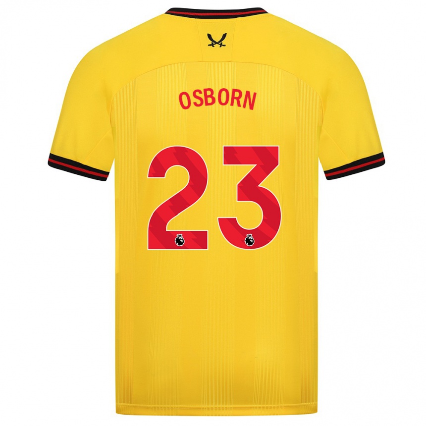 Men Football Ben Osborn #23 Yellow Away Jersey 2023/24 T-Shirt