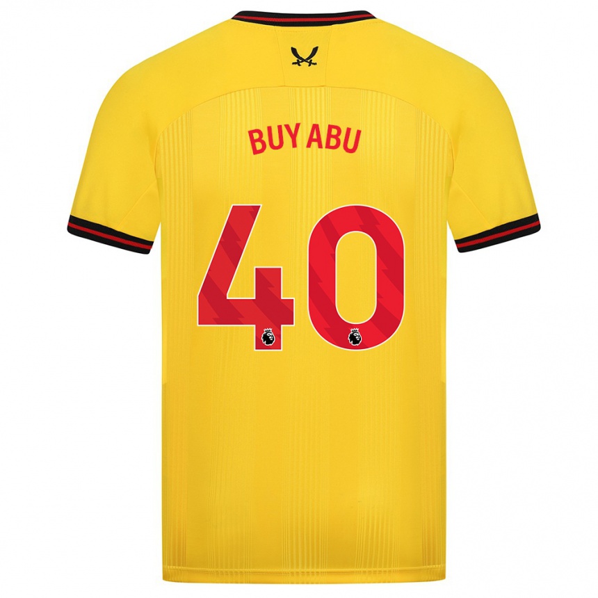 Men Football Jili Buyabu #40 Yellow Away Jersey 2023/24 T-Shirt