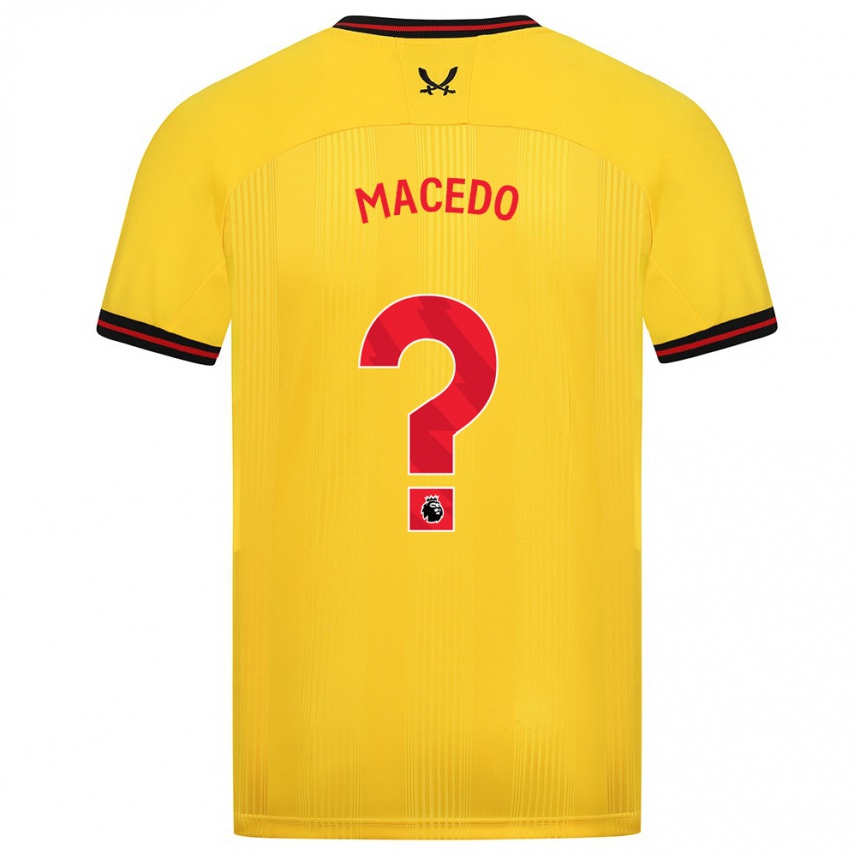 Men Football Fernando Macedo #0 Yellow Away Jersey 2023/24 T-Shirt