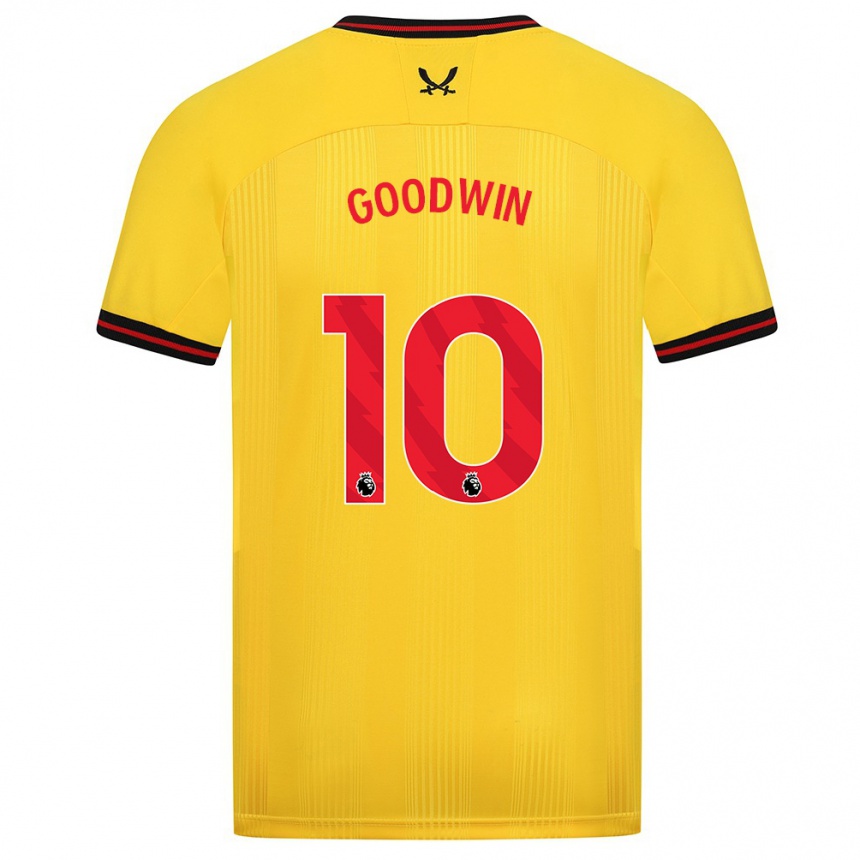 Men Football Isobel Goodwin #10 Yellow Away Jersey 2023/24 T-Shirt