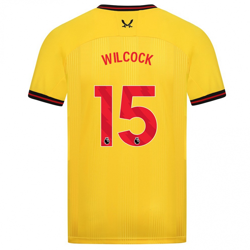 Men Football Tamara Wilcock #15 Yellow Away Jersey 2023/24 T-Shirt