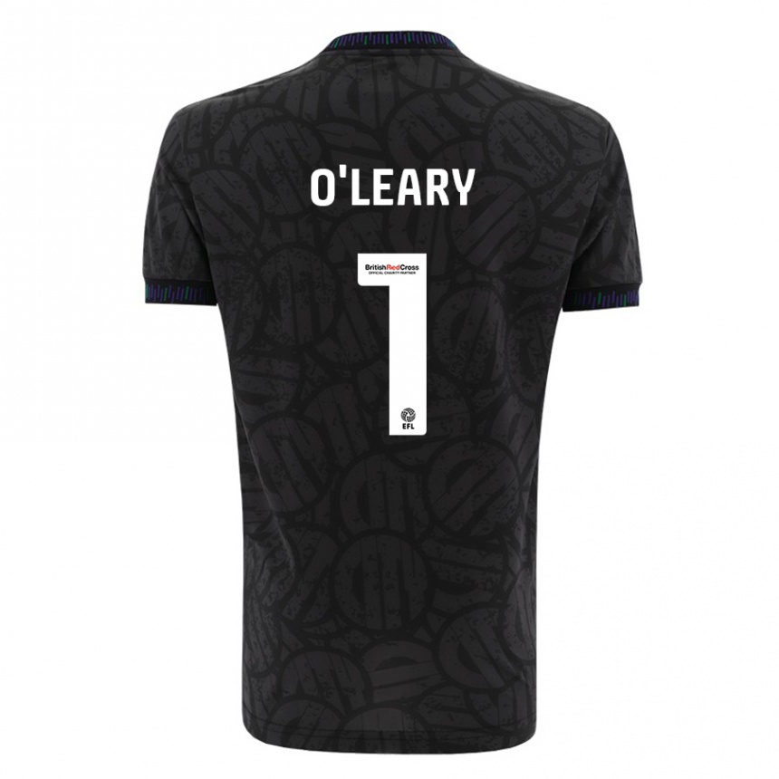 Men Football Max O'leary #1 Black Away Jersey 2023/24 T-Shirt