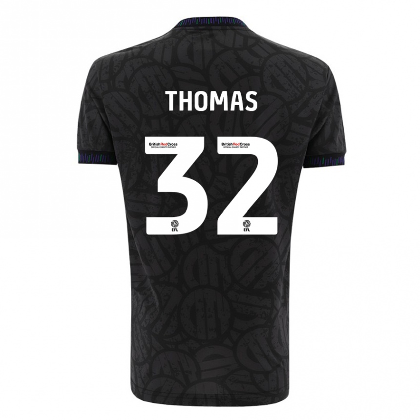 Men Football Lewis Thomas #32 Black Away Jersey 2023/24 T-Shirt