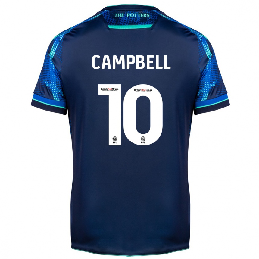 Men Football Tyrese Campbell #10 Navy Away Jersey 2023/24 T-Shirt