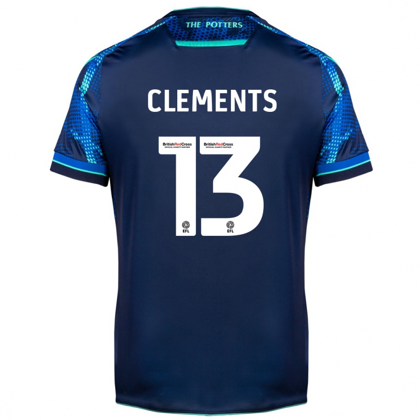 Men Football Daisy Clements #13 Navy Away Jersey 2023/24 T-Shirt