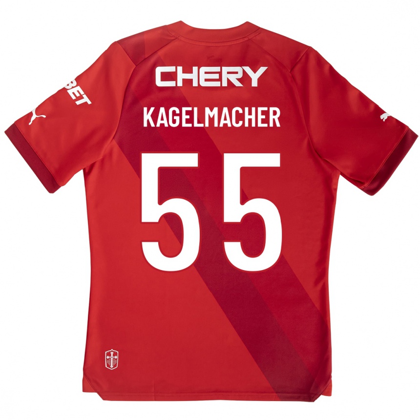Men Football Gary Kagelmacher #55 Red Away Jersey 2023/24 T-Shirt