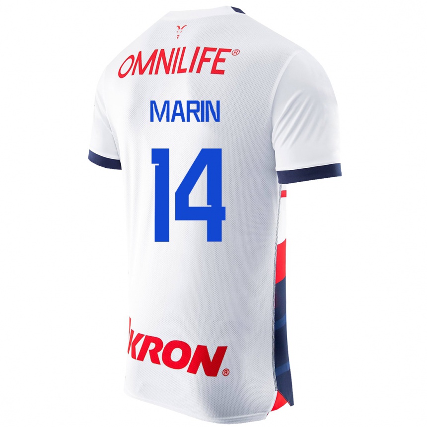 Men Football Ricardo Marín #14 White Away Jersey 2023/24 T-Shirt