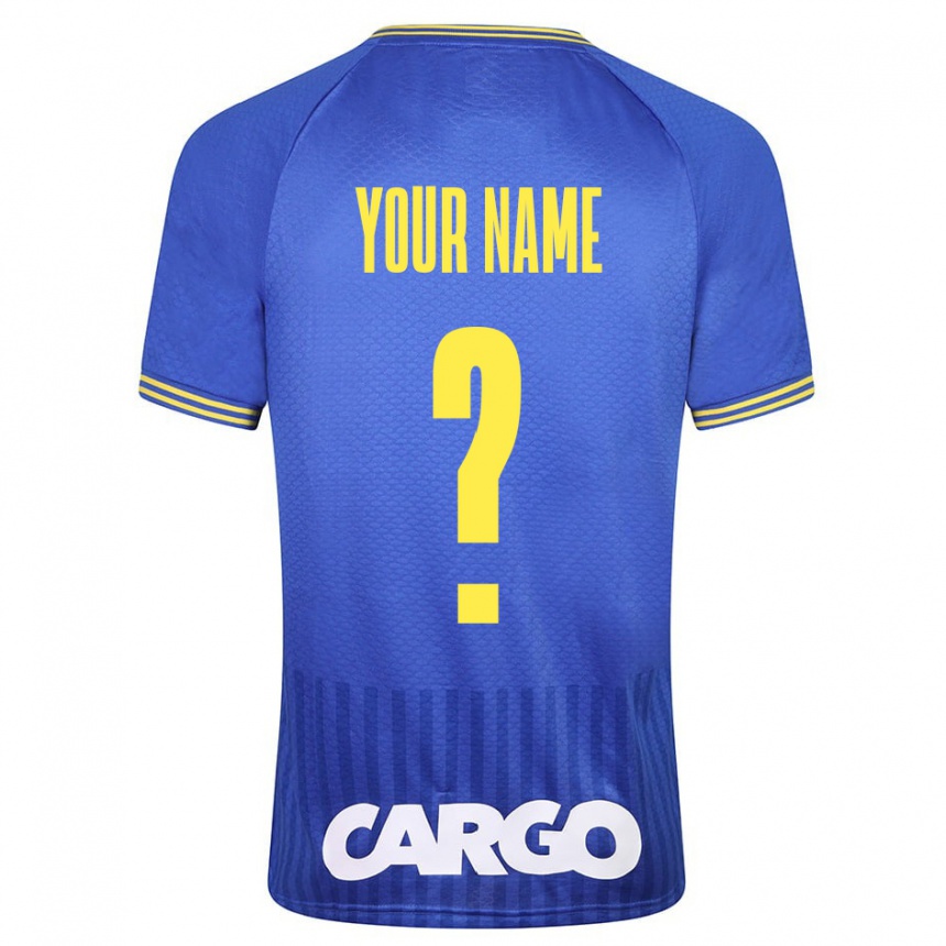 Men Football Your Name #0 Blue Away Jersey 2023/24 T-Shirt