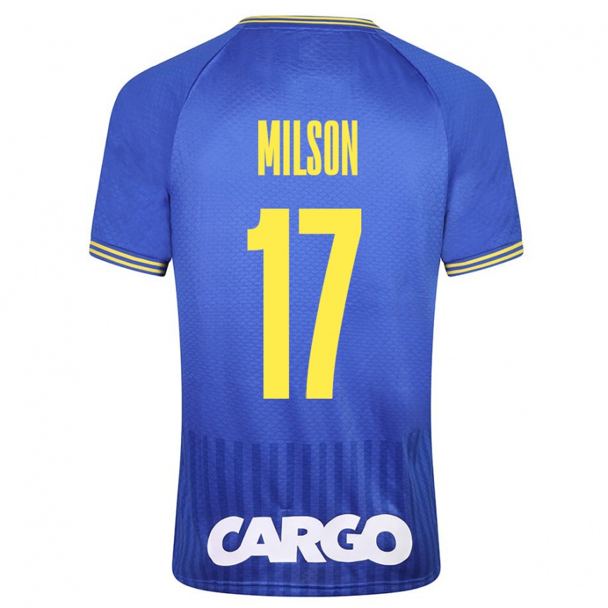 Men Football Milson #17 Blue Away Jersey 2023/24 T-Shirt