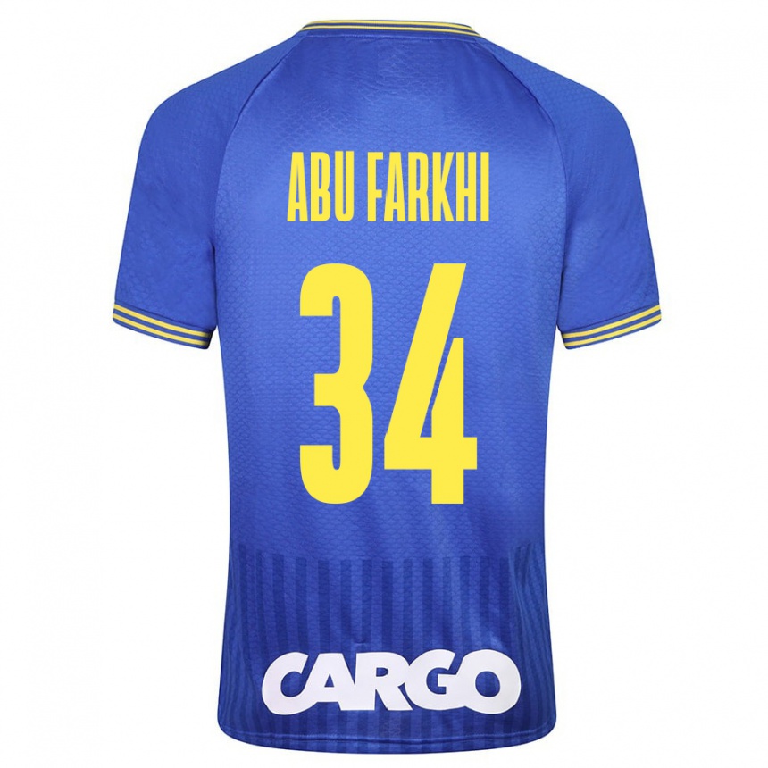 Men Football Sayed Abu Farkhi #34 Blue Away Jersey 2023/24 T-Shirt