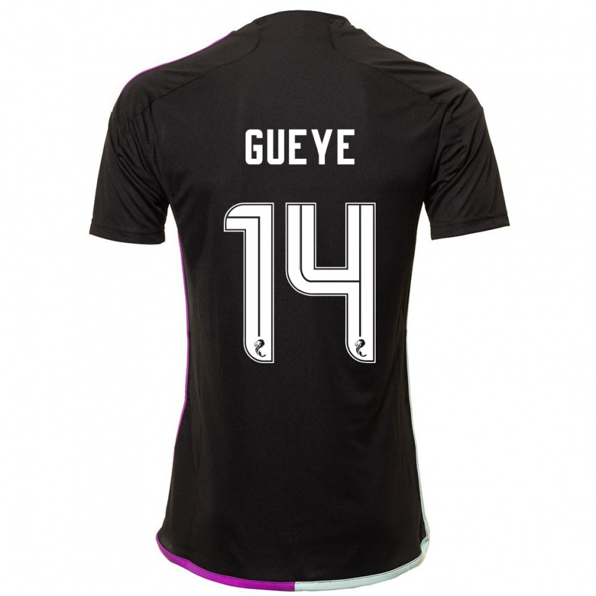 Men Football Pape Habib Gueye #14 Black Away Jersey 2023/24 T-Shirt