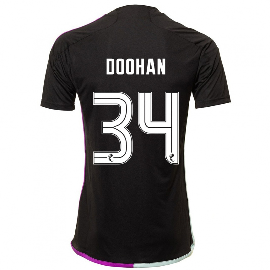 Men Football Ross Doohan #34 Black Away Jersey 2023/24 T-Shirt