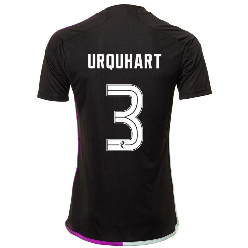Men Football Millie Urquhart #3 Black Away Jersey 2023/24 T-Shirt