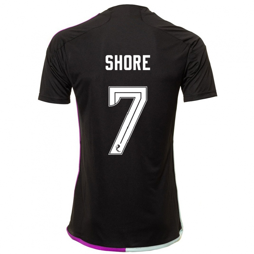 Men Football Eilidh Shore #7 Black Away Jersey 2023/24 T-Shirt