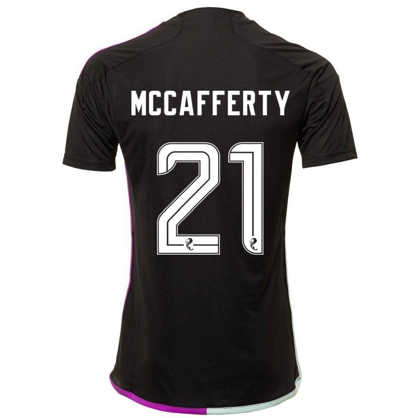 Men Football Eirinn Mccafferty #21 Black Away Jersey 2023/24 T-Shirt