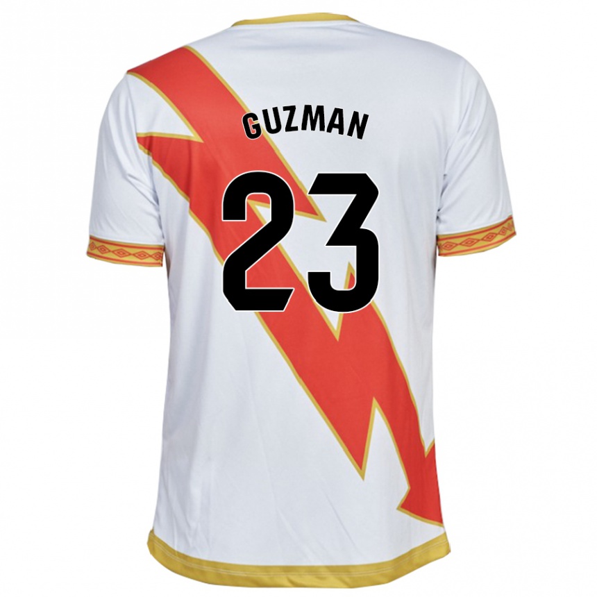 Women Football Miguel Guzmán #23 White Home Jersey 2023/24 T-Shirt