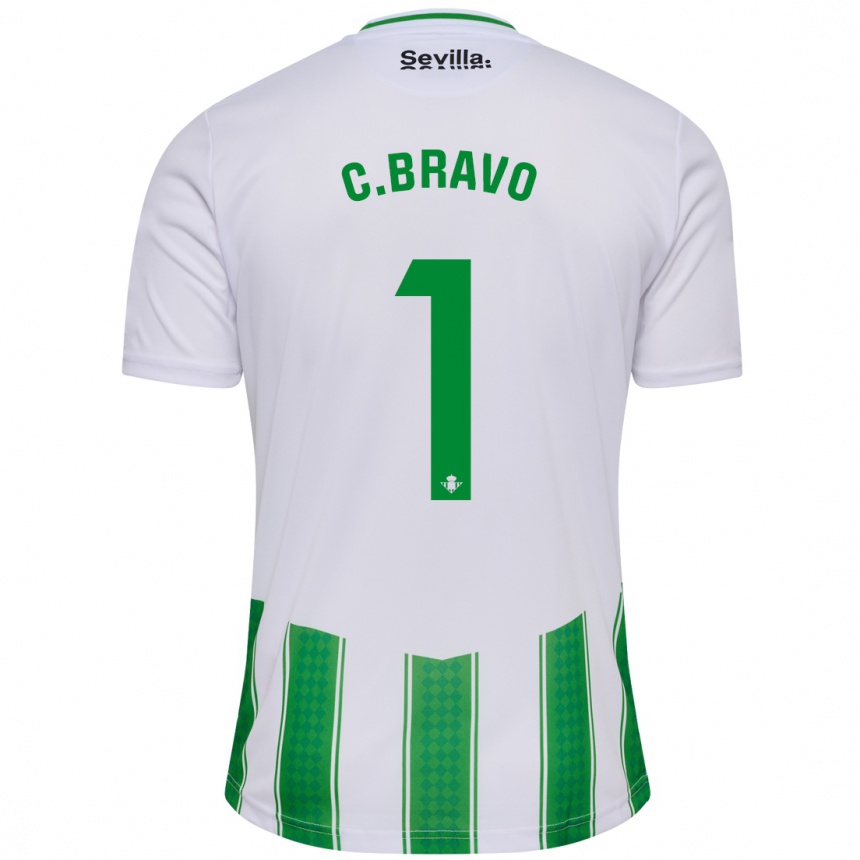 Women Football Claudio Bravo #1 White Home Jersey 2023/24 T-Shirt