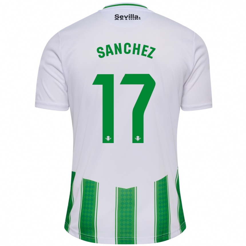 Women Football Rodri Sánchez #17 White Home Jersey 2023/24 T-Shirt