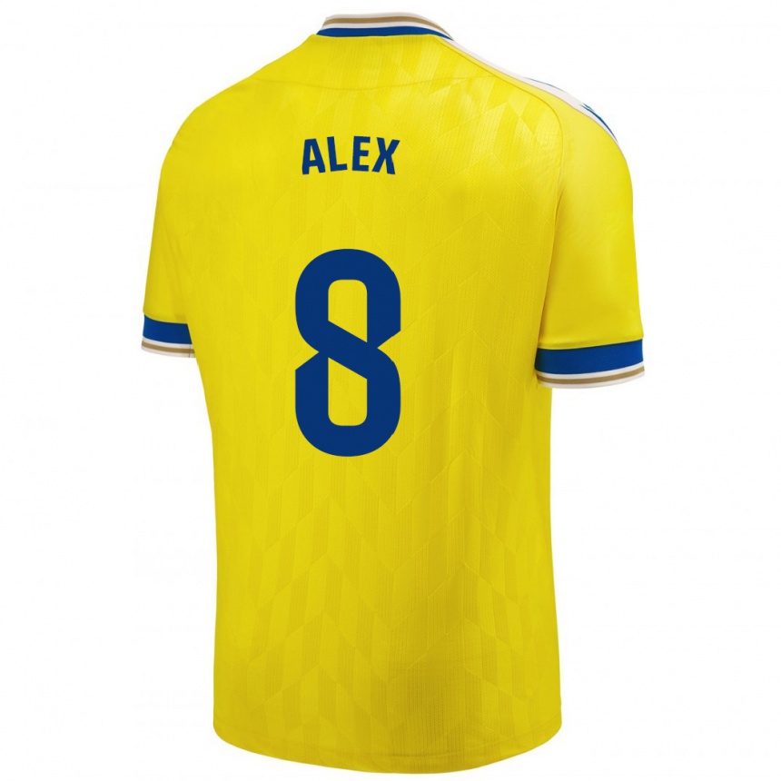 Women Football Álex Fernández #8 Yellow Home Jersey 2023/24 T-Shirt