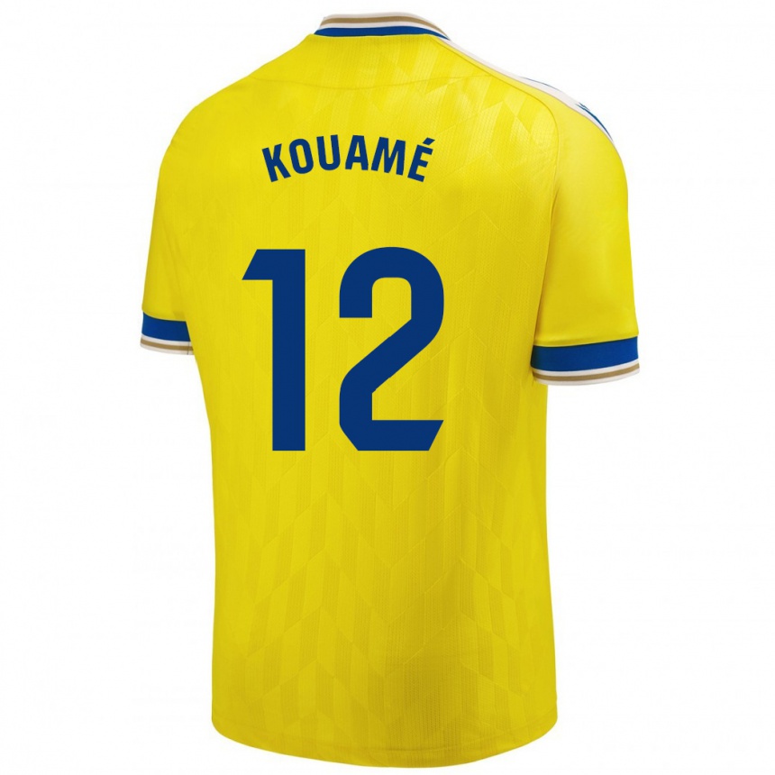 Women Football Rominigue Kouamé #12 Yellow Home Jersey 2023/24 T-Shirt