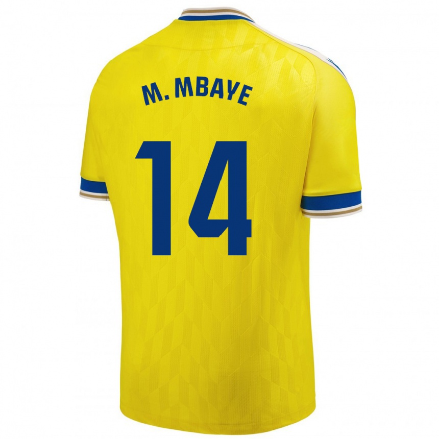 Women Football Momo Mbaye #14 Yellow Home Jersey 2023/24 T-Shirt