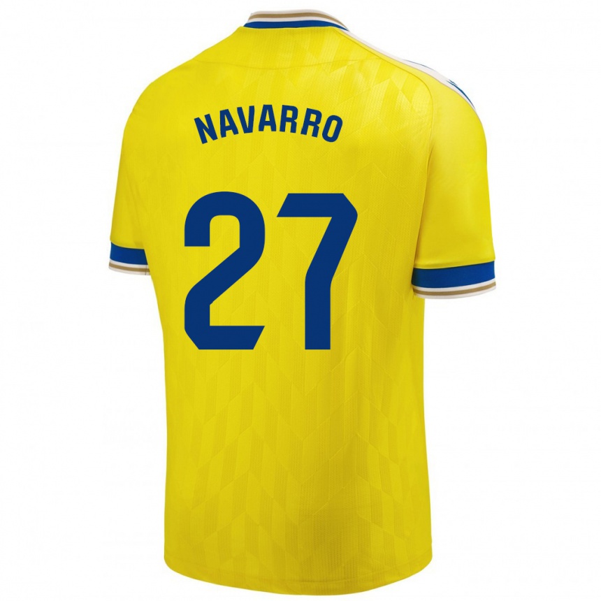 Women Football Robert Navarro #27 Yellow Home Jersey 2023/24 T-Shirt