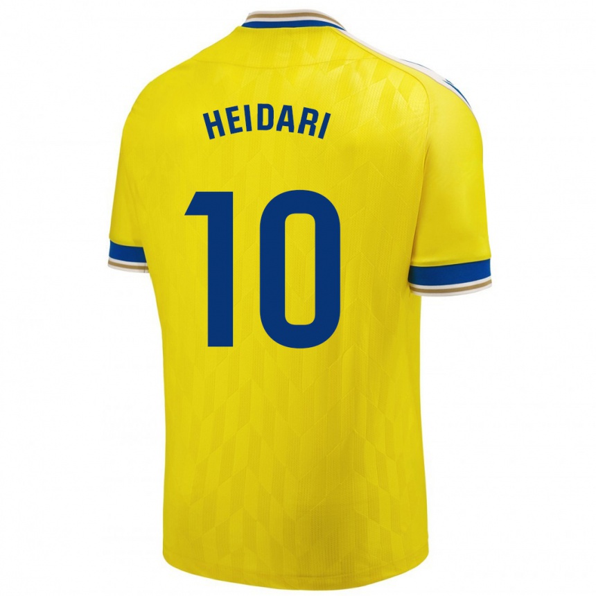 Women Football Arman Heidari #10 Yellow Home Jersey 2023/24 T-Shirt