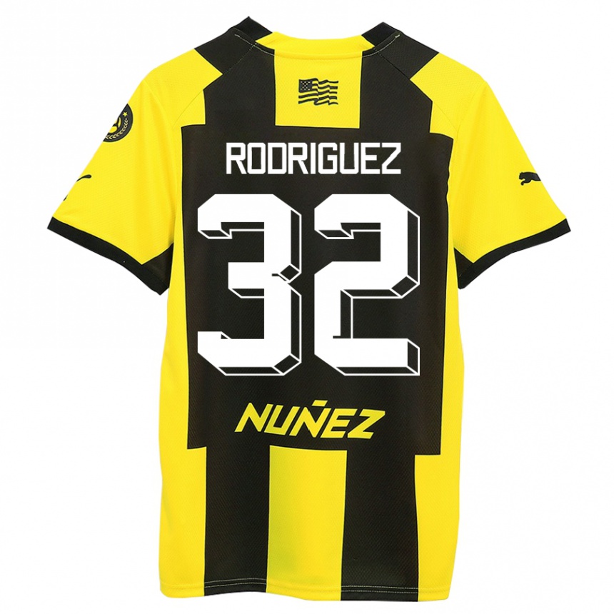 Women Football Randall Rodríguez #32 Yellow Black Home Jersey 2023/24 T-Shirt