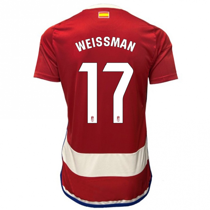 Women Football Shon Weissman #17 Red Home Jersey 2023/24 T-Shirt