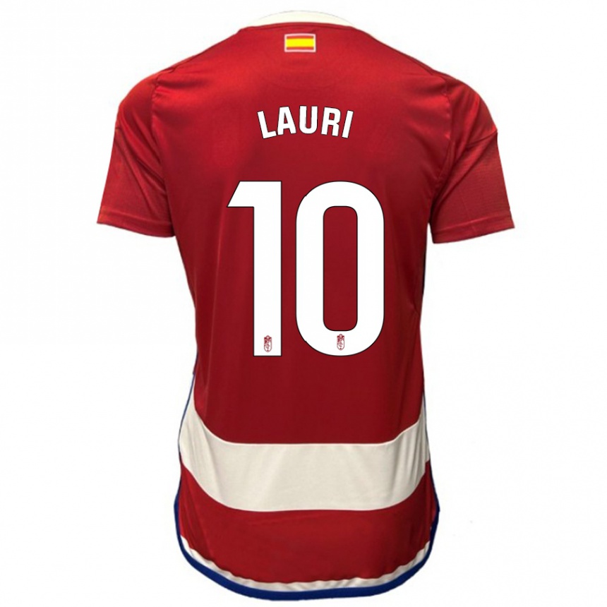 Women Football Lauri #10 Red Home Jersey 2023/24 T-Shirt