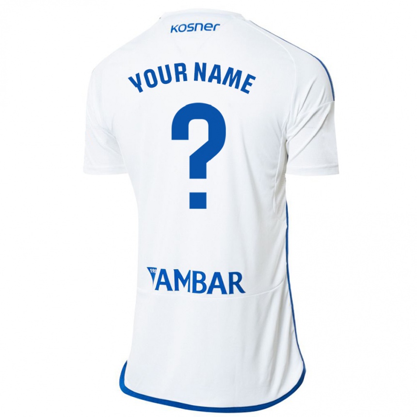 Women Football Your Name #0 White Home Jersey 2023/24 T-Shirt