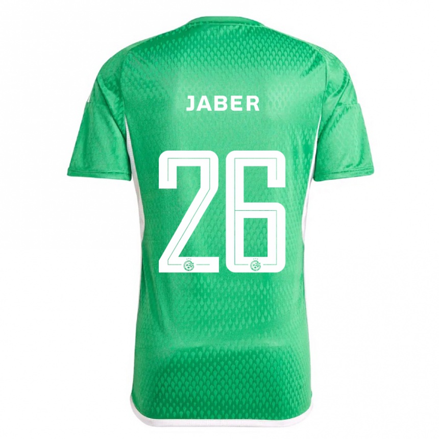 Women Football Mahmoud Jaber #26 White Blue Home Jersey 2023/24 T-Shirt