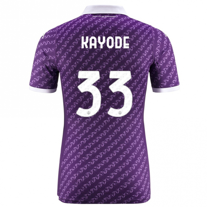 Women Football Michael Kayode #33 Violet Home Jersey 2023/24 T-Shirt