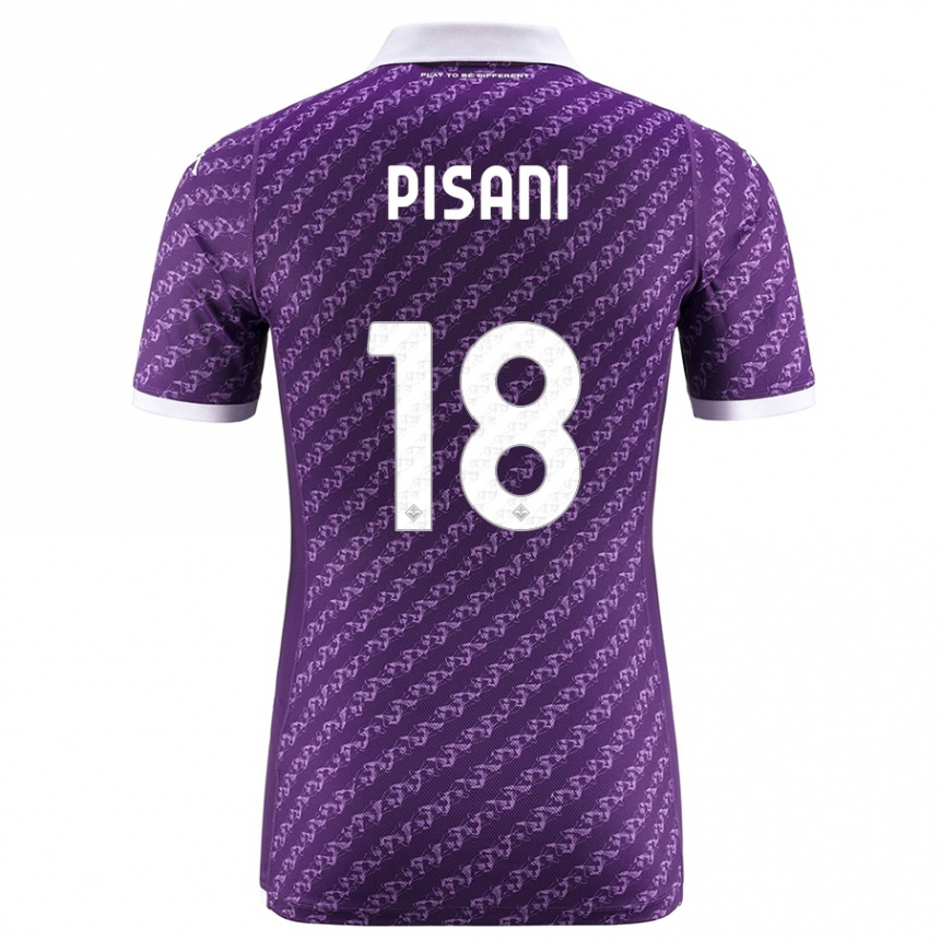 Women Football Diego Pisani #18 Violet Home Jersey 2023/24 T-Shirt