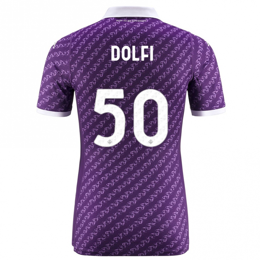 Women Football Brando Dolfi #50 Violet Home Jersey 2023/24 T-Shirt