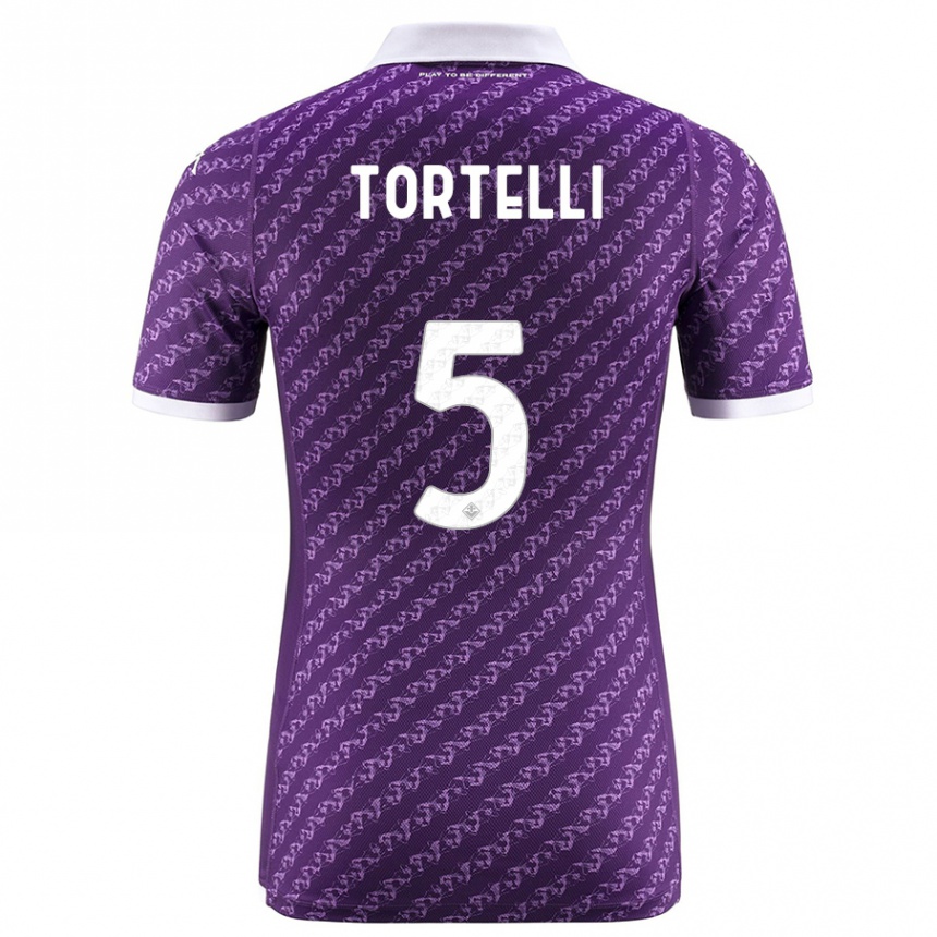 Women Football Alice Tortelli #5 Violet Home Jersey 2023/24 T-Shirt