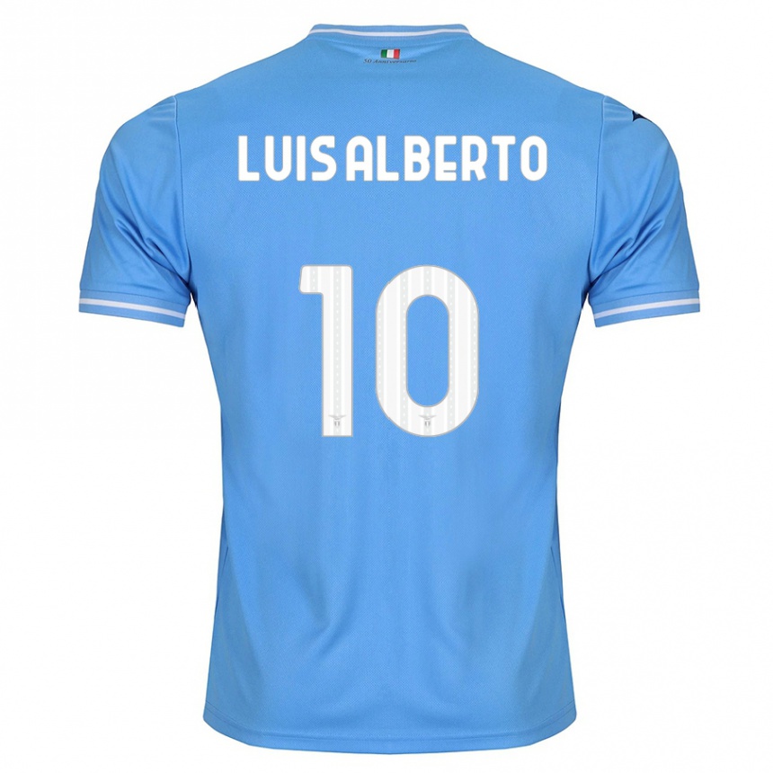 Women Football Luis Alberto #10 Blue Home Jersey 2023/24 T-Shirt
