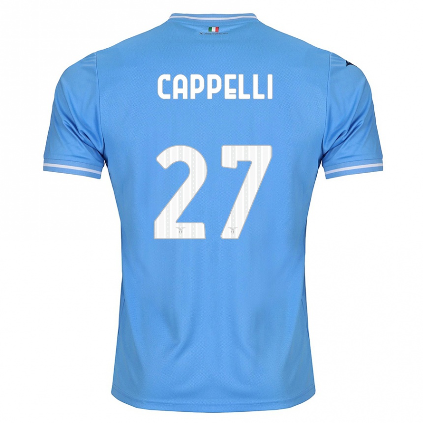 Women Football Tommaso Cappelli #27 Blue Home Jersey 2023/24 T-Shirt