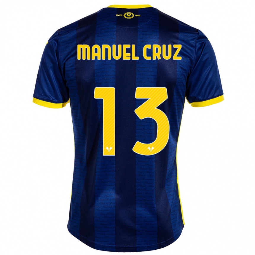 Women Football Juan Manuel Cruz #13 Navy Home Jersey 2023/24 T-Shirt