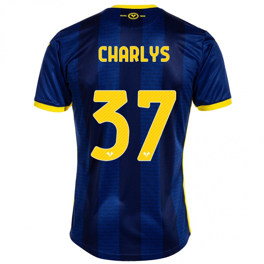 Women Football Charlys #37 Navy Home Jersey 2023/24 T-Shirt