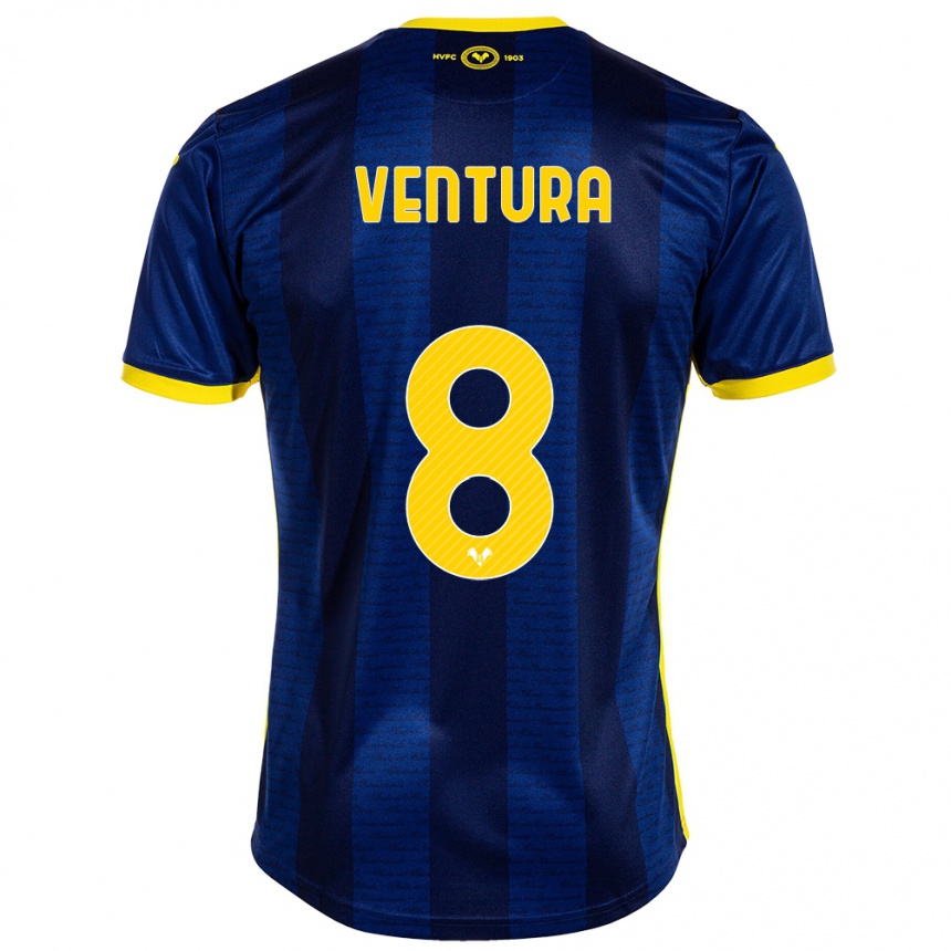 Women Football Ciro Ventura #8 Navy Home Jersey 2023/24 T-Shirt